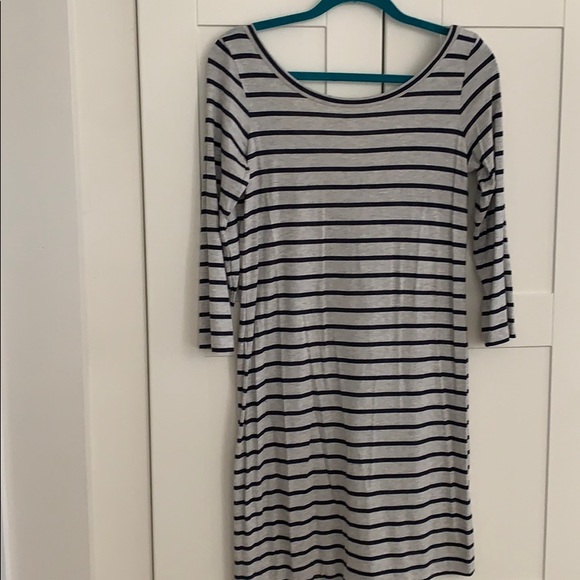 Club Monaco grey and navy striped dress - Picture 3 of 3